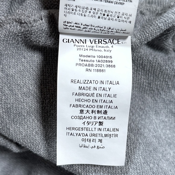 Versace Taylor Fit Medusa Head Retro 70s Terry Fleece Sweatshirt Womens Small - Picture 9 of 11